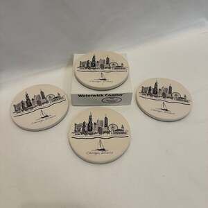 Chicago, Illinois Waterwick Absorbent Coaster Set Of 4
